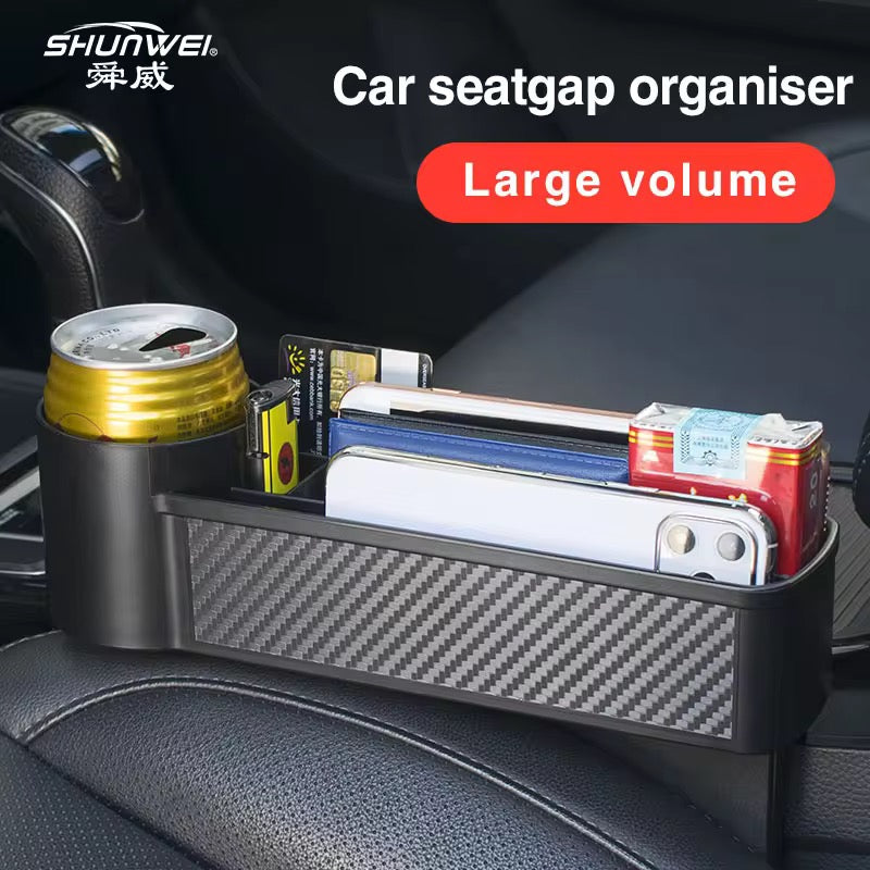 SAVRENZA™ Hộp Đựng Đồ Khe Ghế Ô Tô Có Khay Cốc
