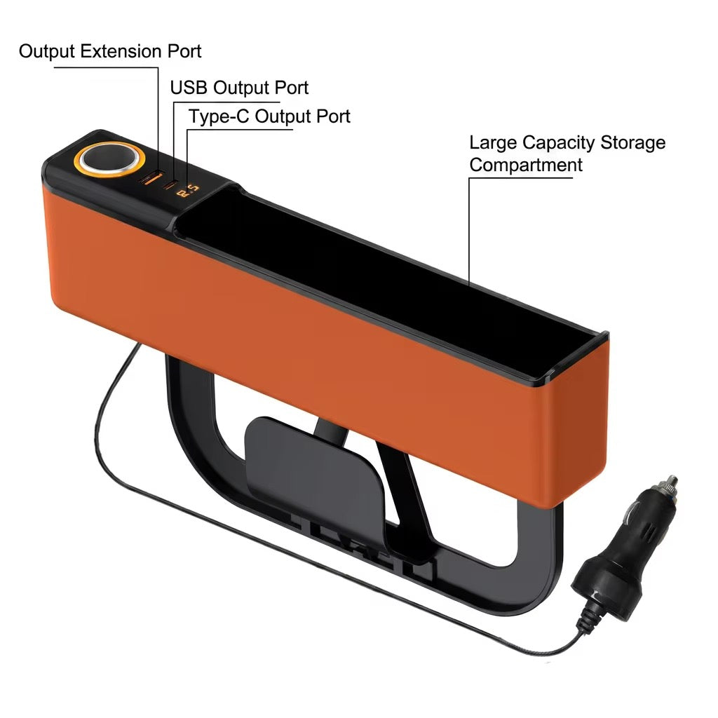 SAVRENZA™ Hộp Đựng Đồ Khe Ghế Ô Tô USB Type-C