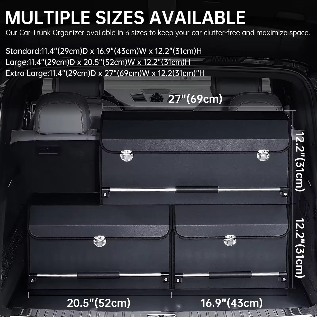 SAVRENZA™ Hộp Đựng Đồ Cốp Xe Khung ABS