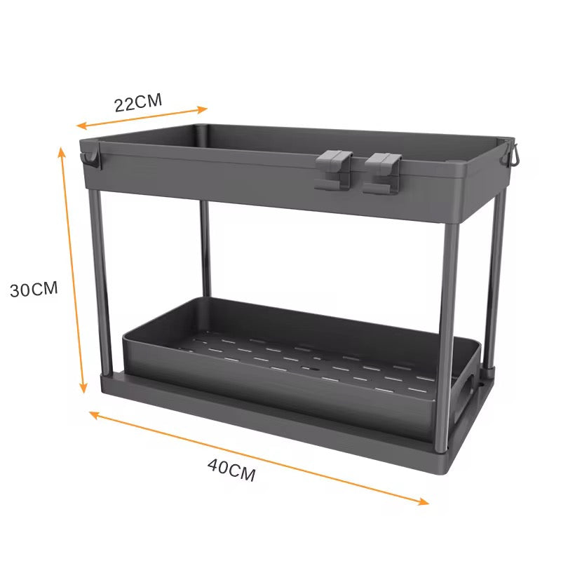 SAVRENZA™ Kệ Dưới Bồn Rửa 2 Tầng Kéo