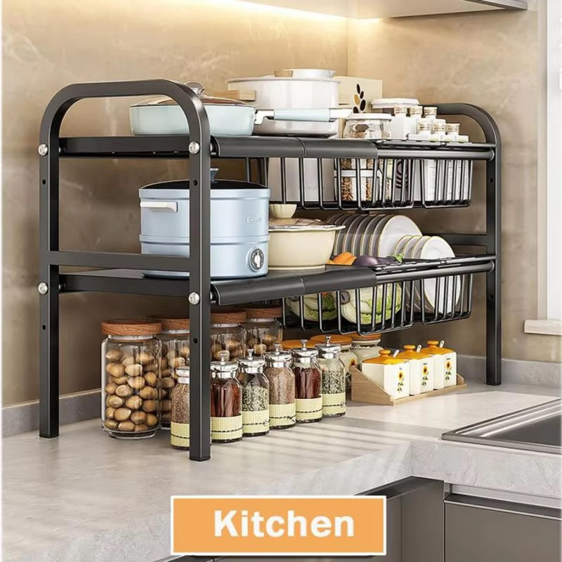 SAVRENZA™ Kệ Dưới Bồn Rửa 2 Tầng Mở Rộng