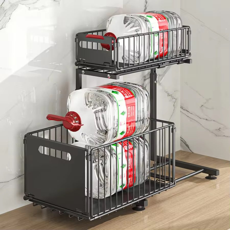 SAVRENZA™ Kệ Dưới Bồn Rửa 2 Tầng Chữ L