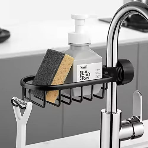 SAVRENZA™ Kệ Đựng Miếng Rửa Chén Gắn Vòi Nước