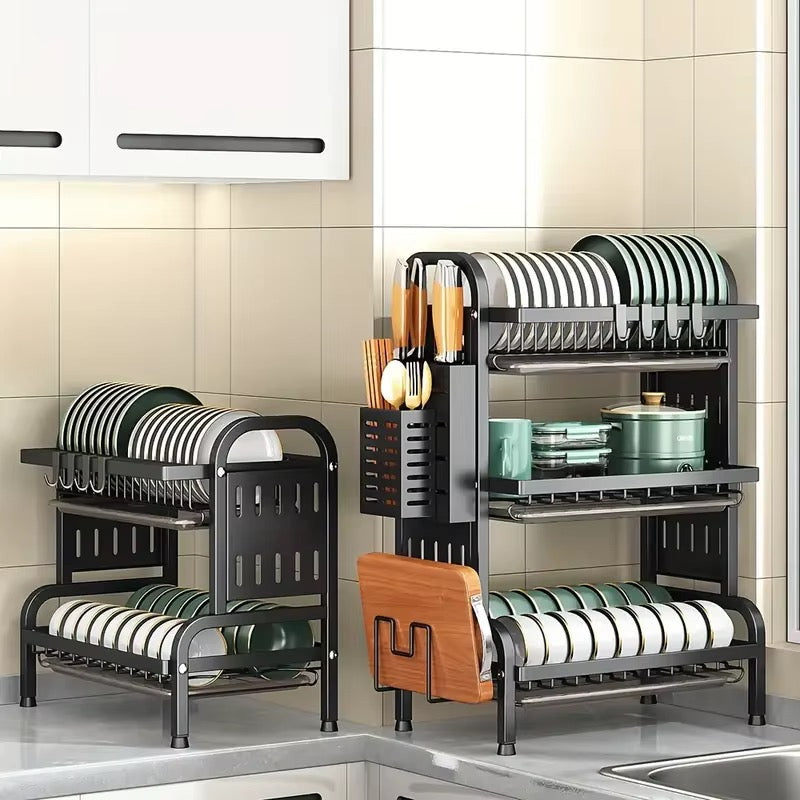 SAVRENZA™ Kệ Úp Chén 3 Tầng Đa Năng