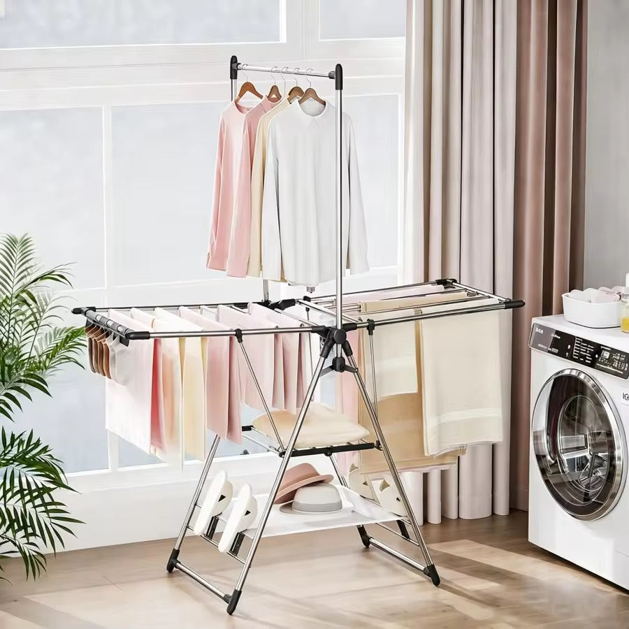 SAVRENZA™ Giàn Phơi Quần Áo 3 Tầng Gấp Gọn