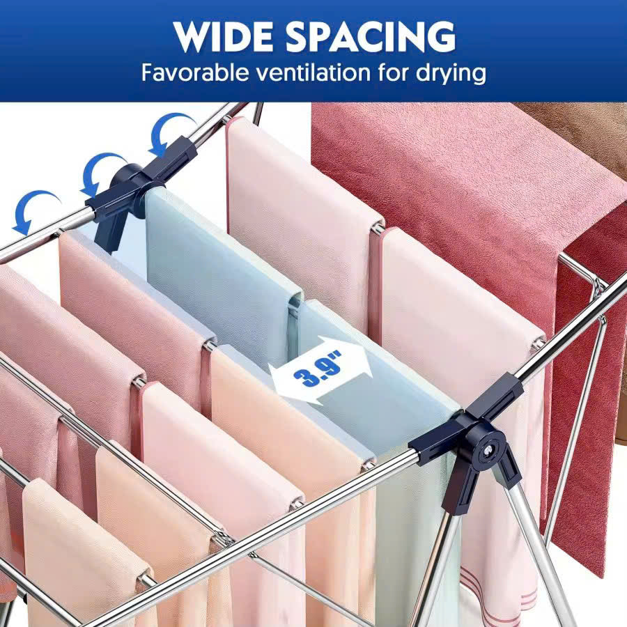 Giàn phơi quần áo gấp gọn 2 cánh SAVRENZA phơi quần áo và khăn
